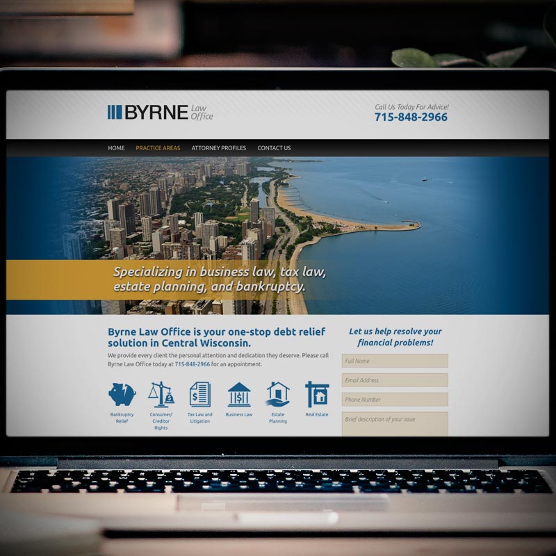Byrne Law Office website