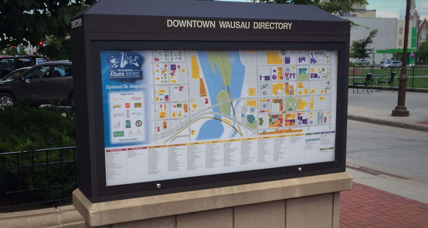 River District downtown Wausau map