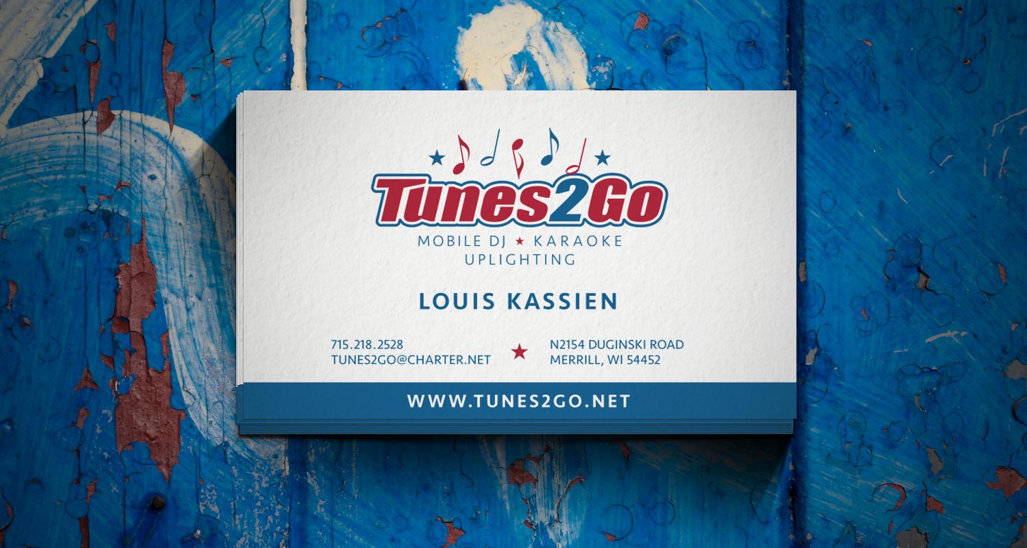 Tunes2Go logo and print advertising