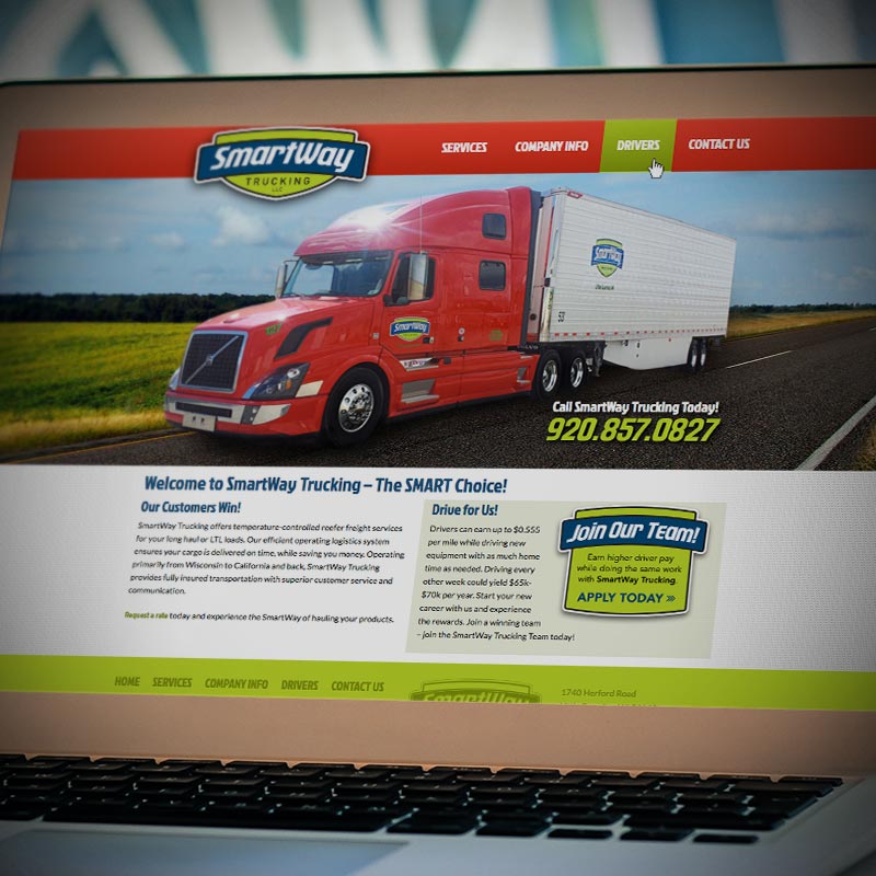SmartWay Trucking responsive website design